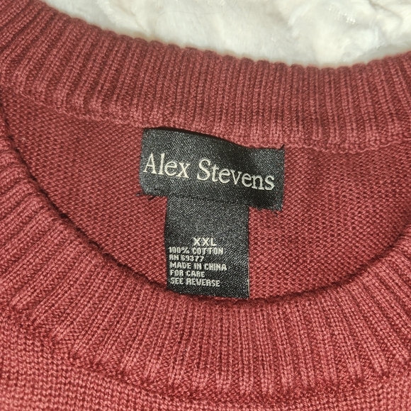 Men's Christmas sweater XXL reindeer Christmas Lights Embroidered ALEX STEVENS - Picture 5 of 8